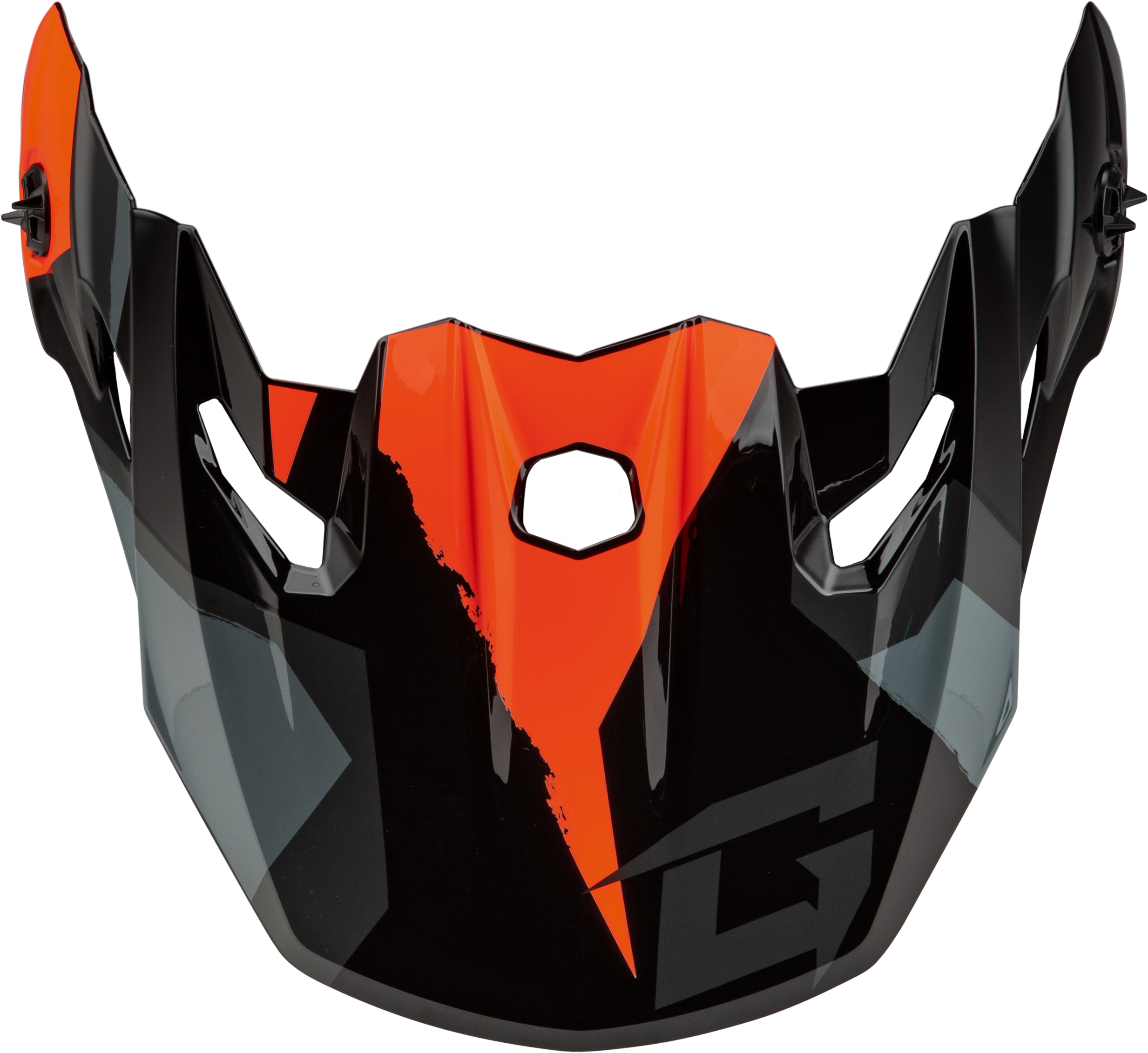 Mx 96 Splinter Visor W/Screws Black/Orange