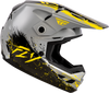 Fly Racing Kinetic Drip Youth Helmet - Grey/Black/Yellow