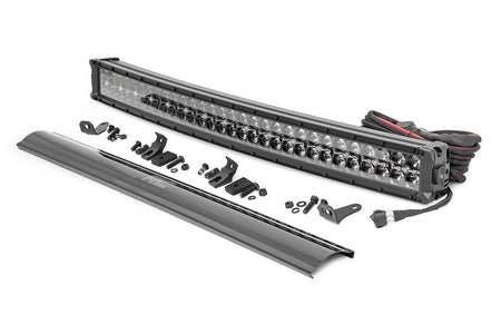 30 Inch Black Series LED Light Bar | Curved | Dual Row | Amber DRL | 72930BDA