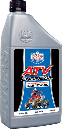 Lucas Semi Synthetic ATV Engine Oil 10W-40 Qt - Part #10720