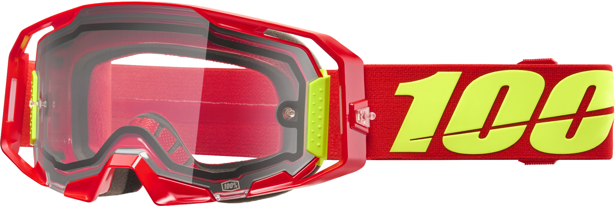 Armatic  Enduro Moto Goggle Red Clear Lens