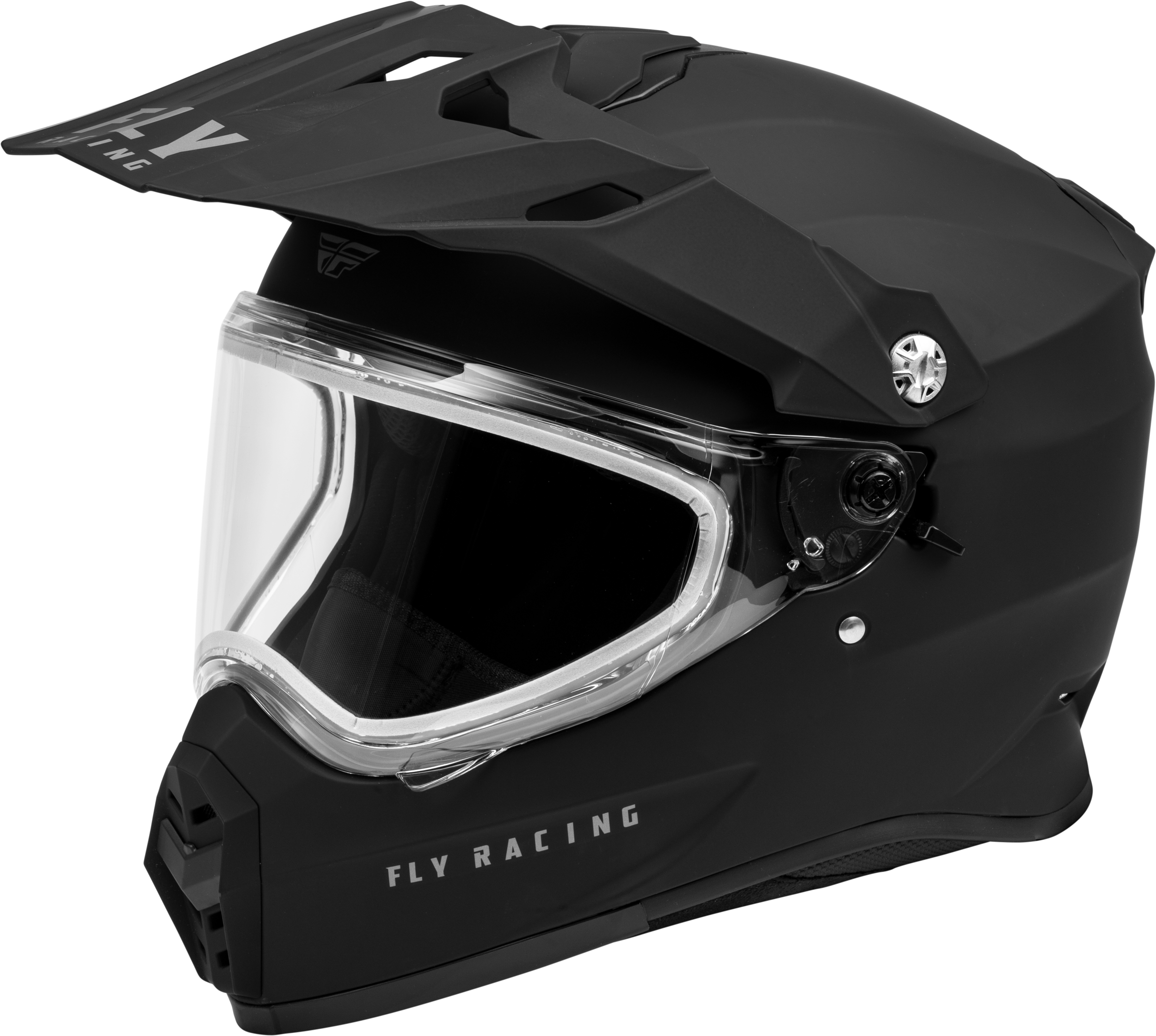 Trekker Cw Solid Helmet Dual Shld Matte Black Xl