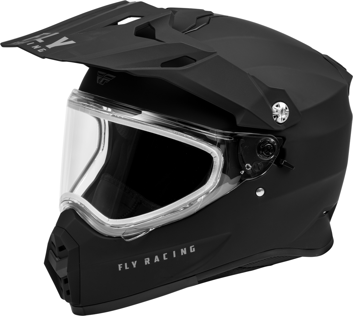 Trekker Cw Solid Helmet Dual Shld Matte Black Md