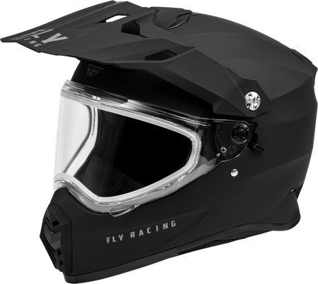 Trekker Cw Solid Helmet Dual Shld Matte Black Md