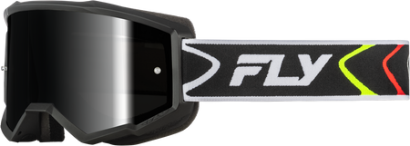 Youth Zone Goggle Black/White W/Black Mirror/Smoke Lens