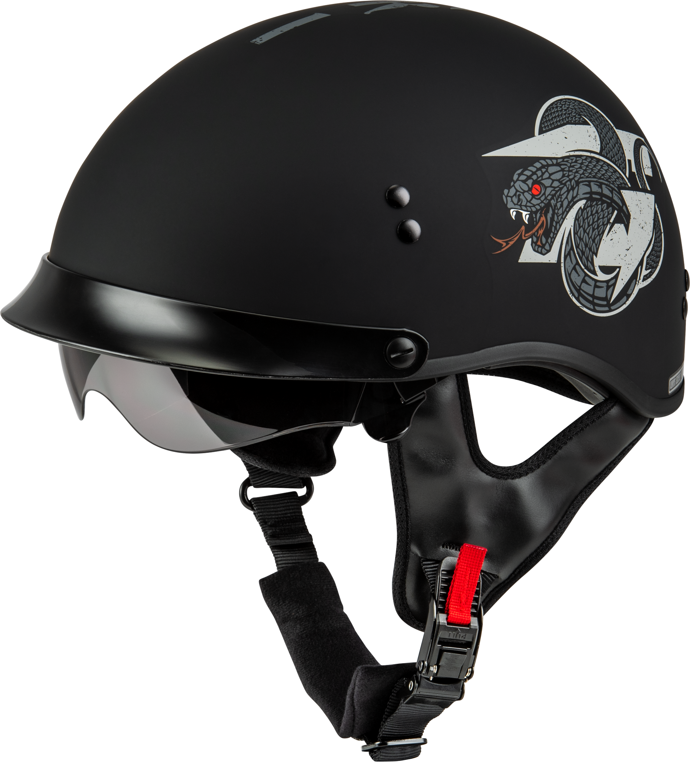 Hh 65 Drk1 Helmet W/ Peak Matte Black/Grey Lg