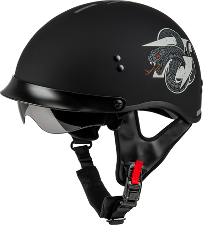 Hh 65 Drk1 Helmet W/ Peak Matte Black/Grey Lg