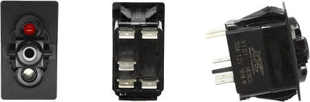 Dash Switch Body Single Acc Red/Blue
