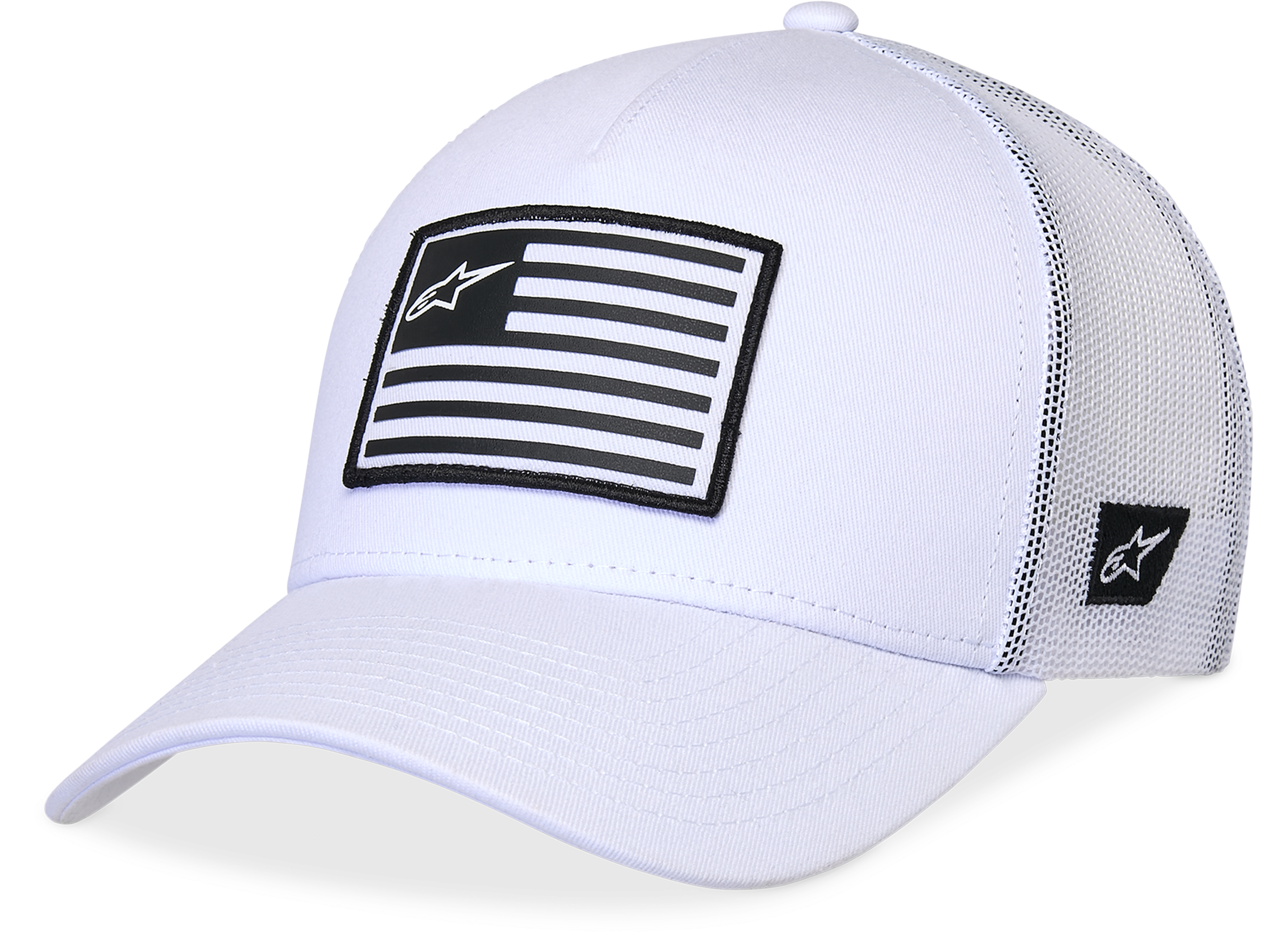 Flag Snapback Hat White/White
