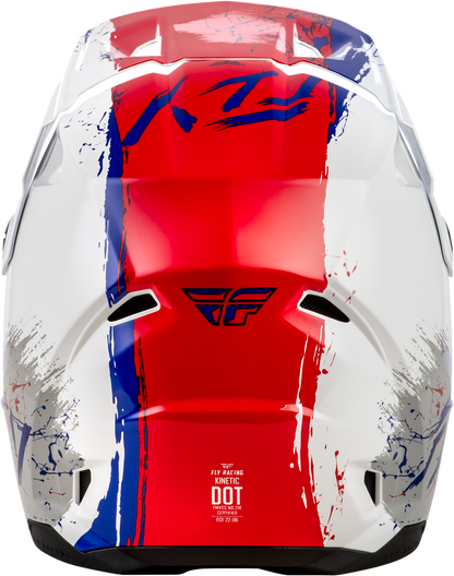 Youth Kinetic Drip Helmet Red/White/Blue Yl