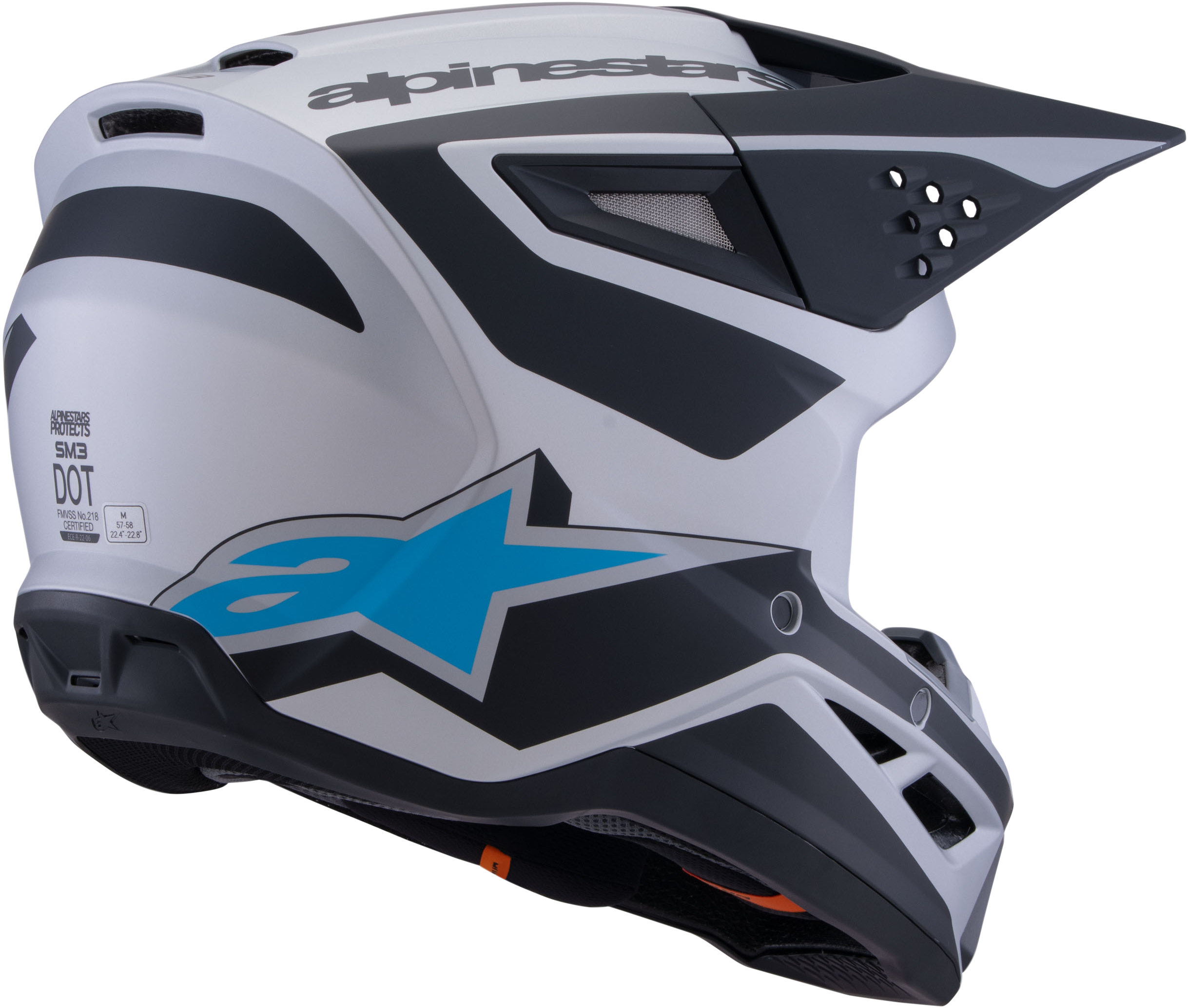 Sm3 Heat Helmet Silver/Blue/Black Matt Xl