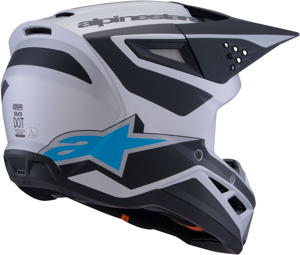 Sm3 Heat Helmet Silver/Blue/Black Matt Sm