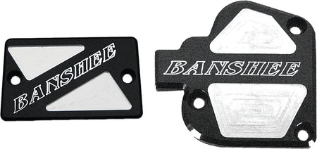 Throttle & Brake Cover Set Black Logo Banshee