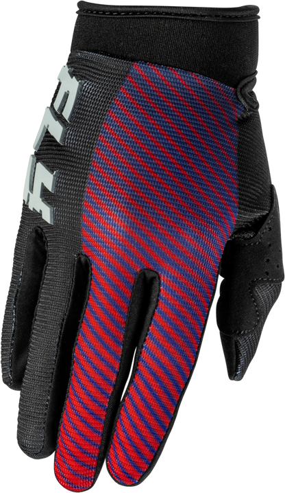 Youth F 16 Gloves Black/Red/Purple Yxs