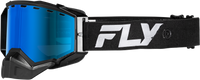 Zone Snow Goggle Black/Black W/Sky Blue Mirror/Blue Lens