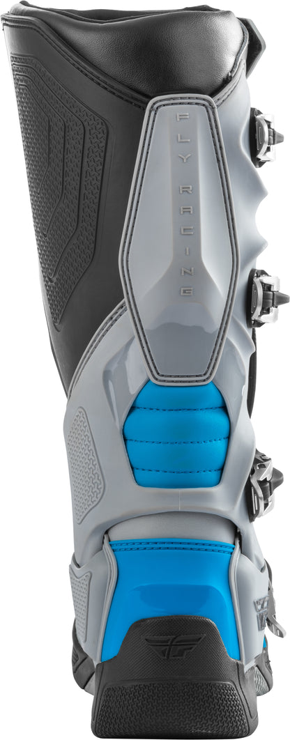 FLY RACING Fr5 Boots Grey/Blue Size 08 - Ultimate Protection and Comfort