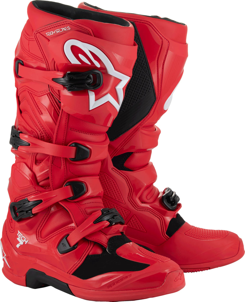 Alpinestars Tech 7 Boots Bright Red 13 - Enhanced Off-Road Performance
