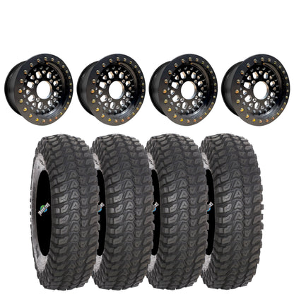 MRT Tail Gunner Beadlock Wheels on System 3 XCR350 Tires – UTV Wheel & Tire Kit