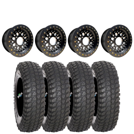 MRT Tail Gunner Beadlock Wheels on System 3 XCR350 Tires – UTV Wheel & Tire Kit