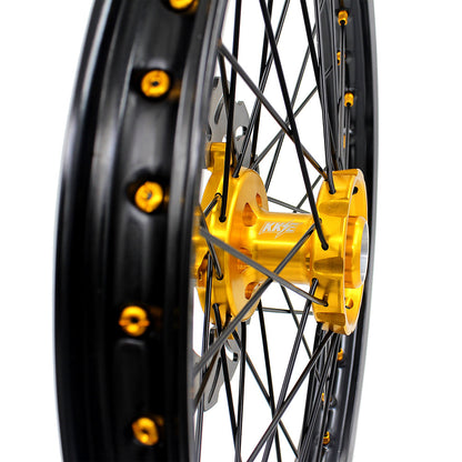 KKE 21 & 19 MX Wheels Rims for SUZUKI RMZ250 2007-2025 RMZ450 2005-2025 Black Spokes