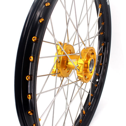 KKE 21 & 18 Enduro Rims for Suzuki RMZ250 2007-2018 RMZ450 2005-2017 Gold Nipple