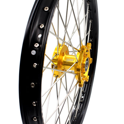 KKE 21 & 19 Wheels for Suzuki RMZ250 2007 RMZ450 2005-2025 Gold&Black