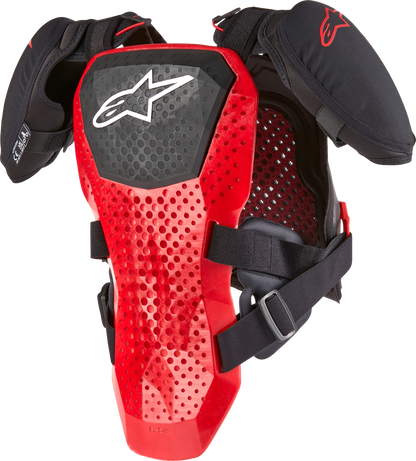 A 5 S Youth Chest Protector Black/White/Red Lg/Xl