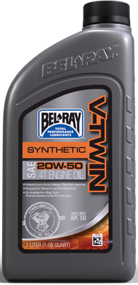 BEL-RAY V Twin Synthetic 20W-50 Motor Oil - Part Number 303133150160