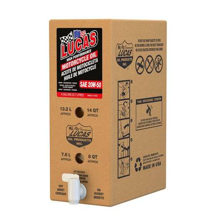 Lucas 18032 High Performance 4T Mineral Engine Oil 20W50 - 6 Gallon Box