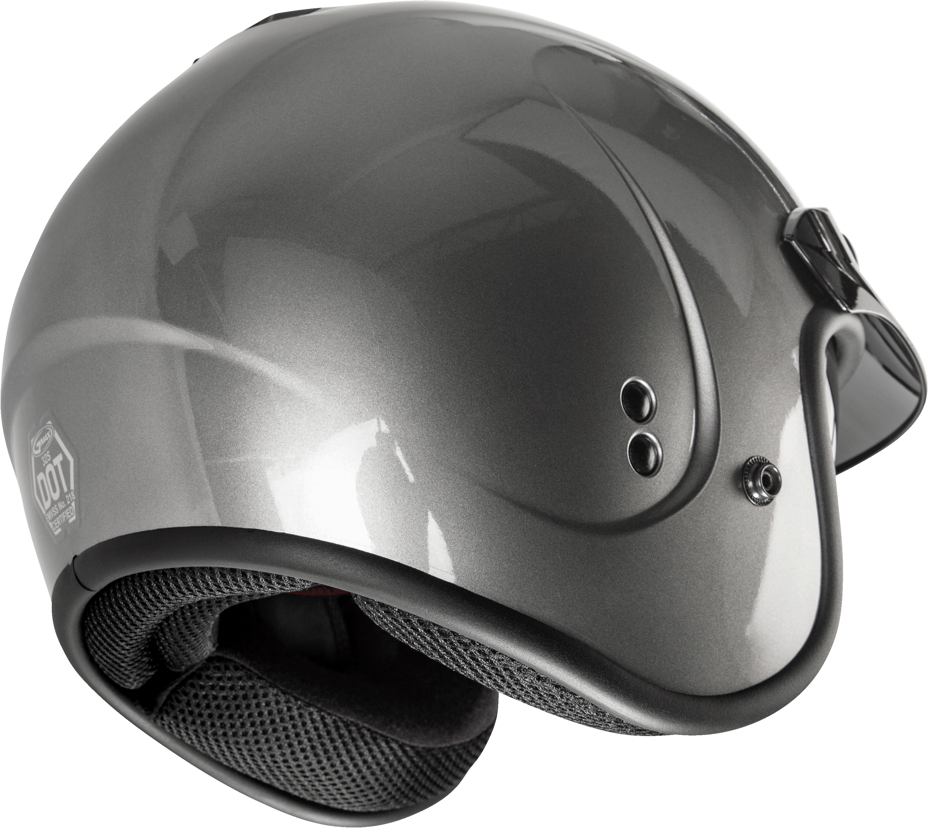 Gm 32 Open Face Helmet Titanium Lg