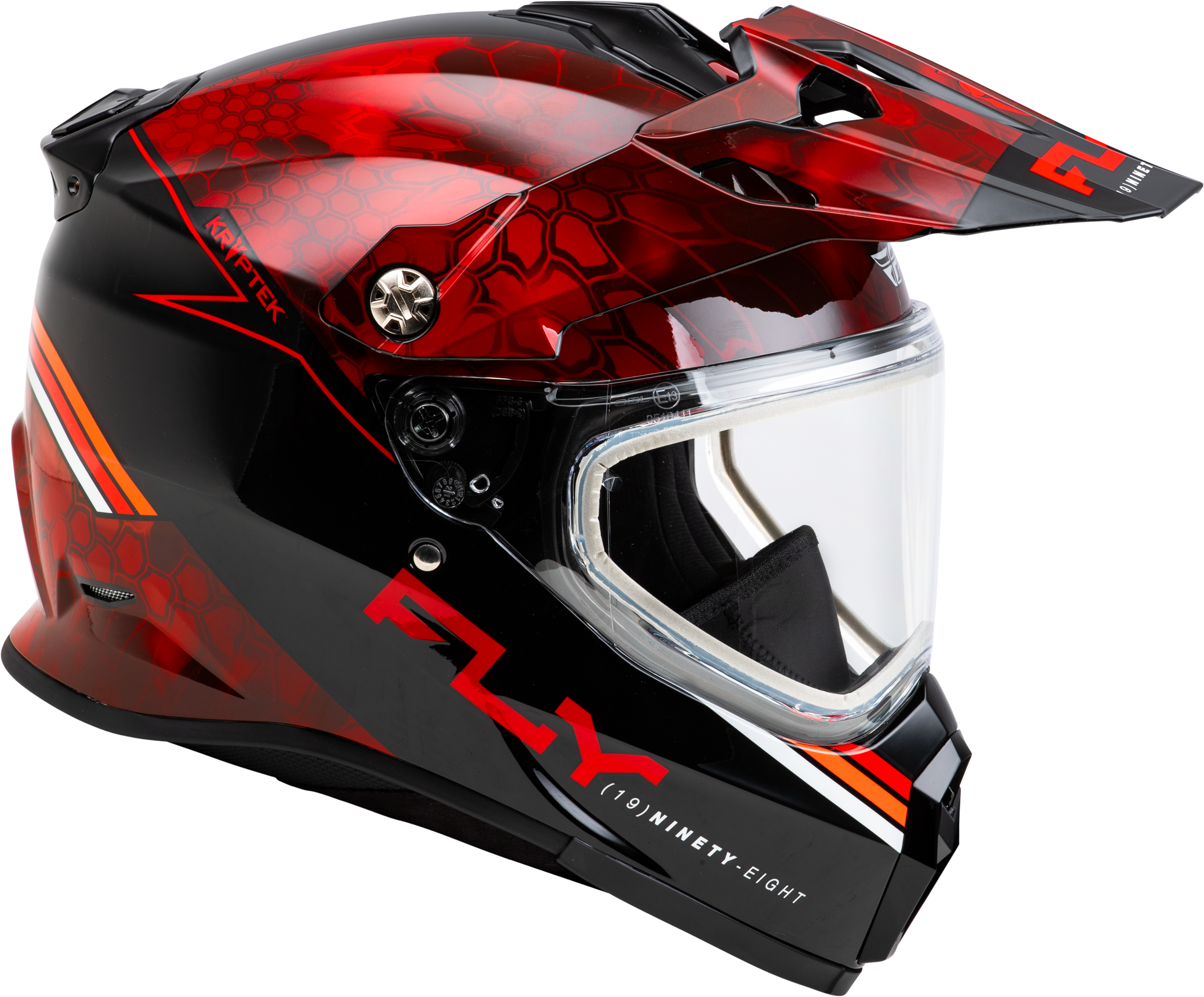 Trekker Cw Conceal Helmet Dual Shld Red/Black Xs