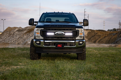 LED Light Kit | Grille Mount | 10 Inch Black | Slimline | Ford F-250 Super Duty (20-22) | 70898