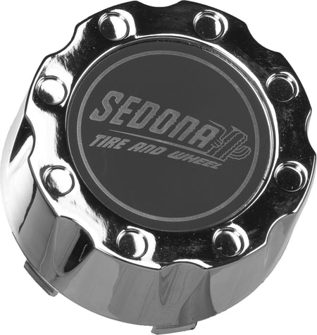 Wheel Cap 4/137 & 4/156 Short Chrome Cap / Black Decal