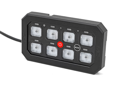 Rough Country | 8 Gang Switch Panel | Bluetooth | RGB Backlit Buttons | Multifunction Modes | 70975