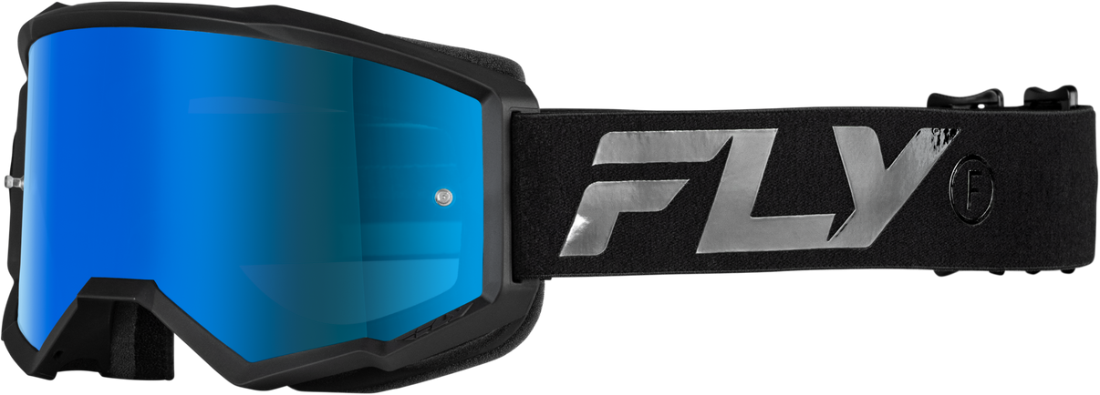 Youth Zone Goggle Black/Black W/ Sky Blue Mirror/Smoke Lens