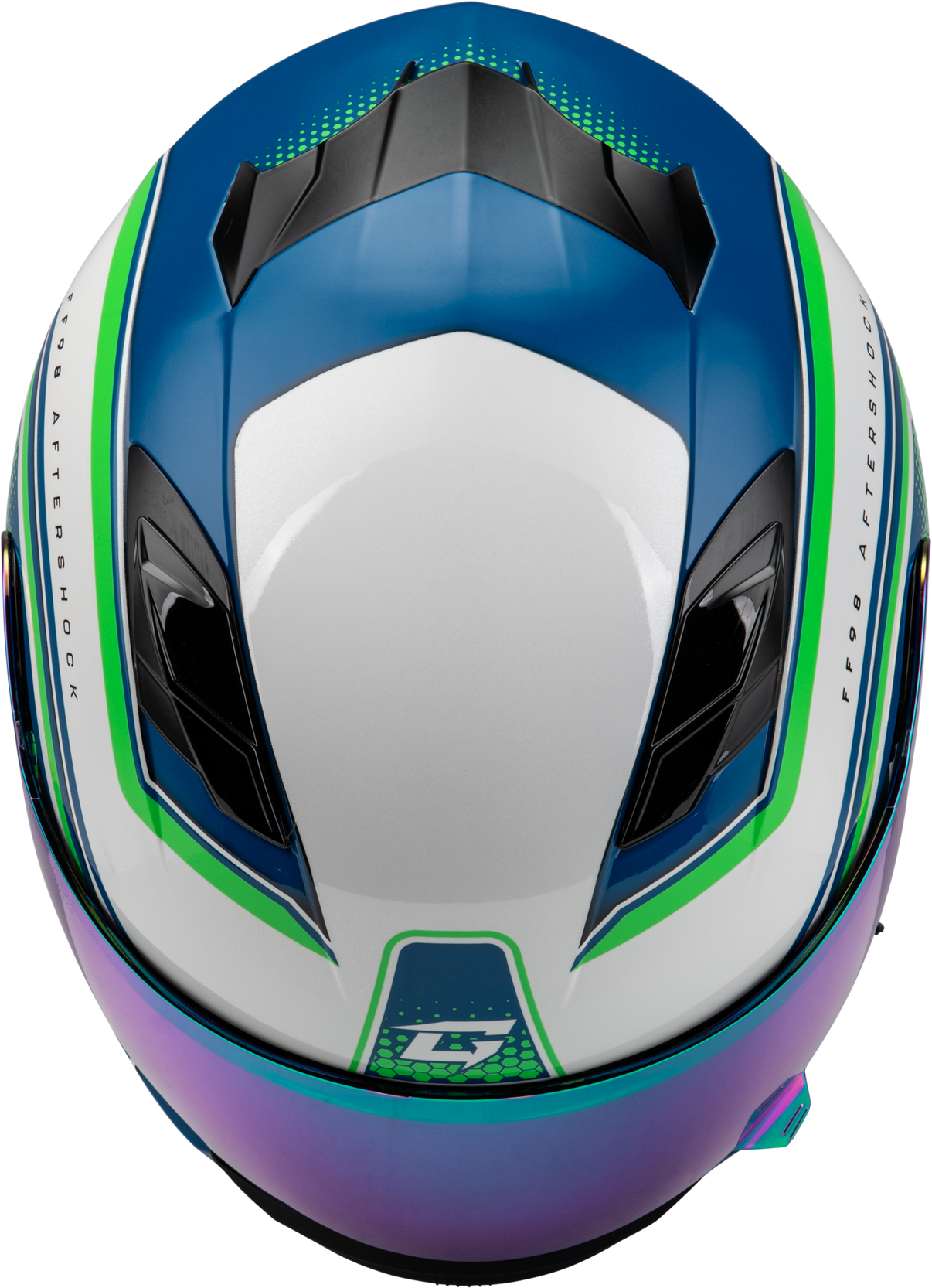 Ff 98 Aftershock Helmet White/Neon Green 2x