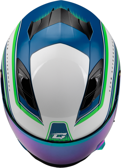 Ff 98 Aftershock Helmet White/Neon Green Md