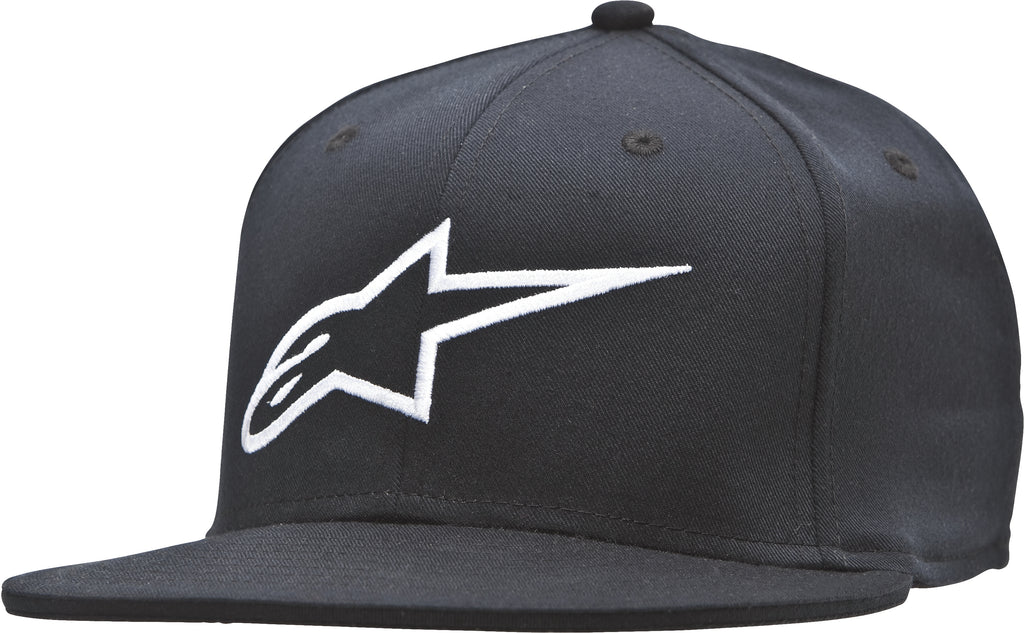 Ageless Flat Bill Hat Black/White Sm/Md