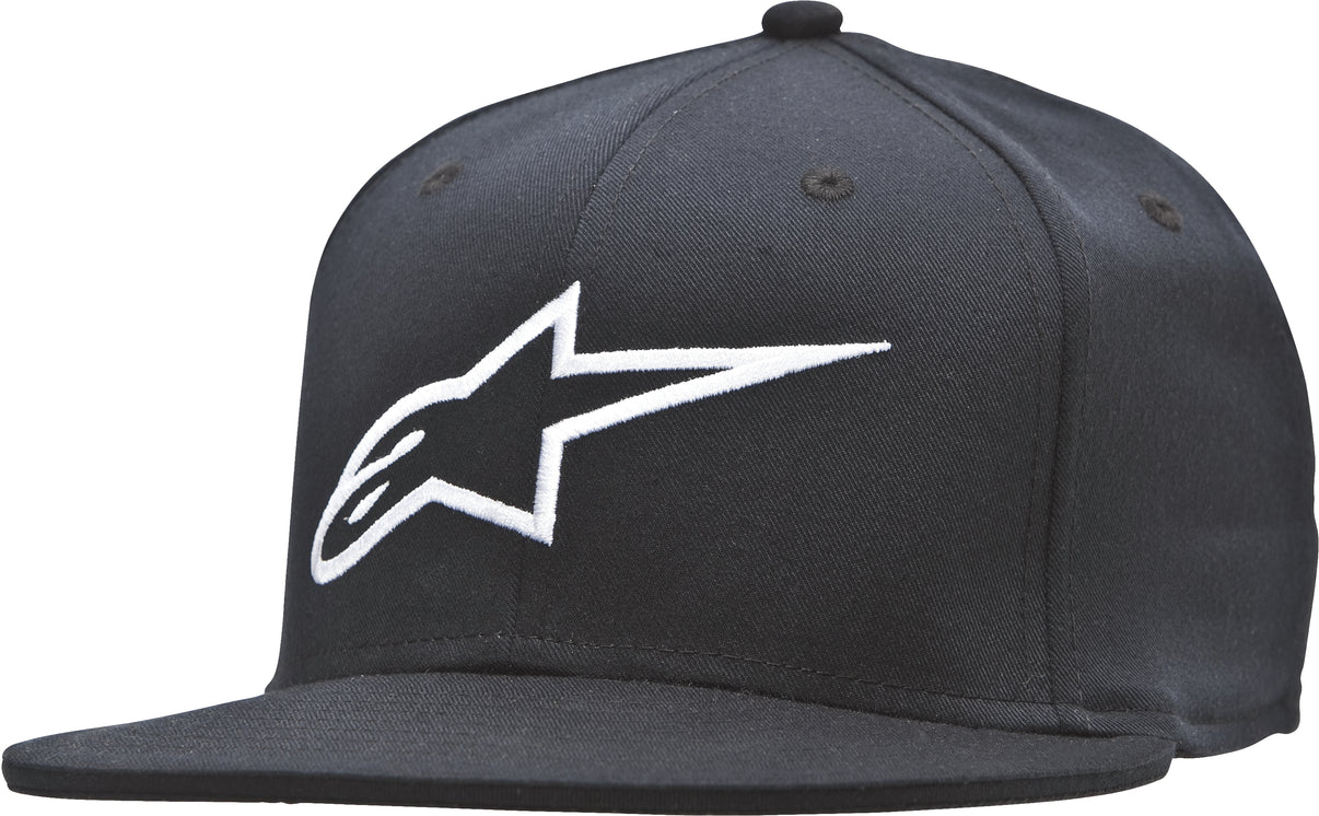 Ageless Flat Bill Hat Black/White Lg/Xl