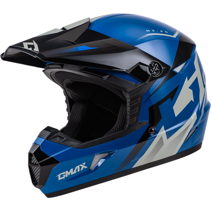 Mx 46 Compound Helmet Blue/Black/Grey Lg