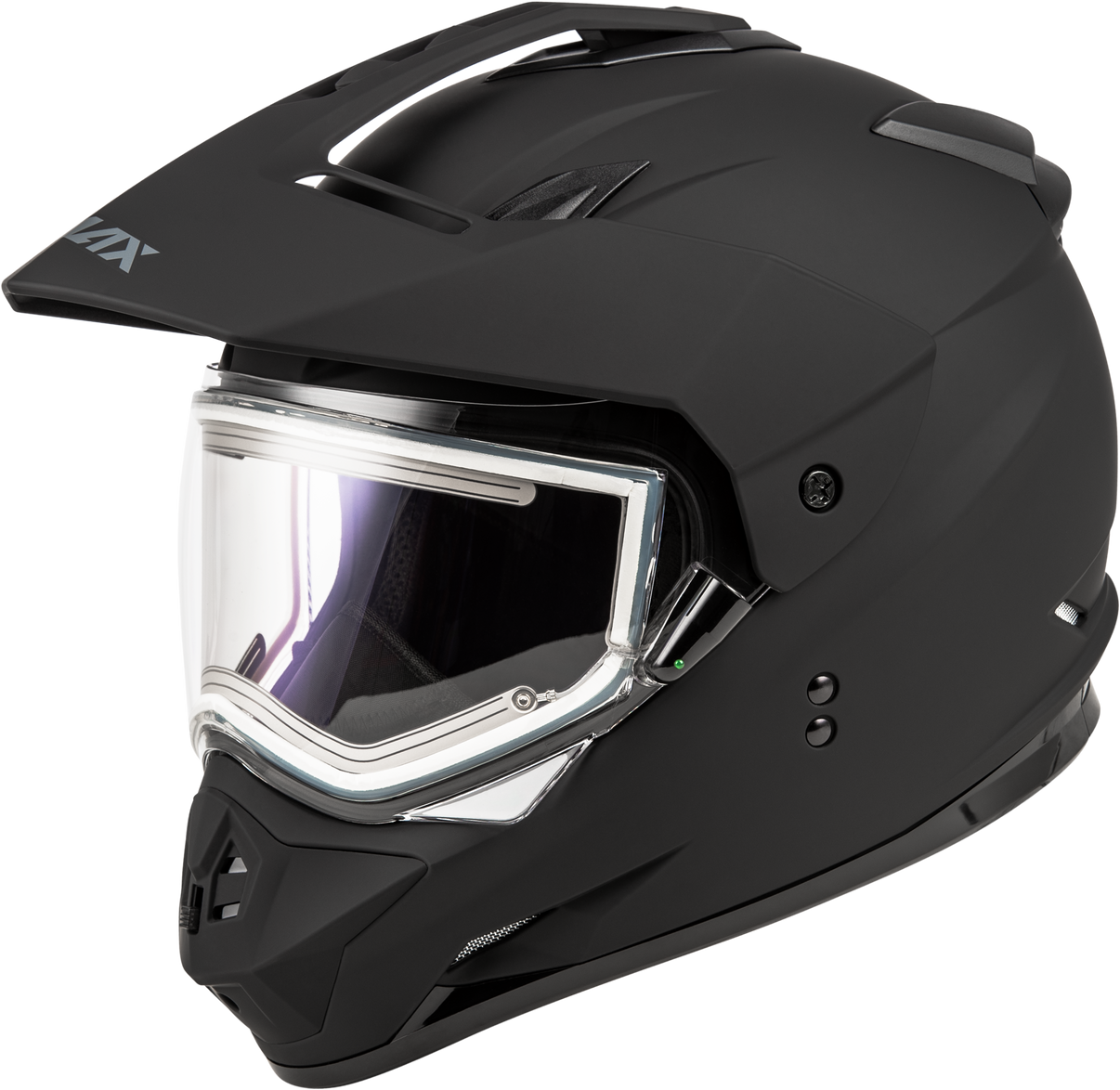 Gm 11s Snow Helmet W/ Elec Shield Matte Black Lg