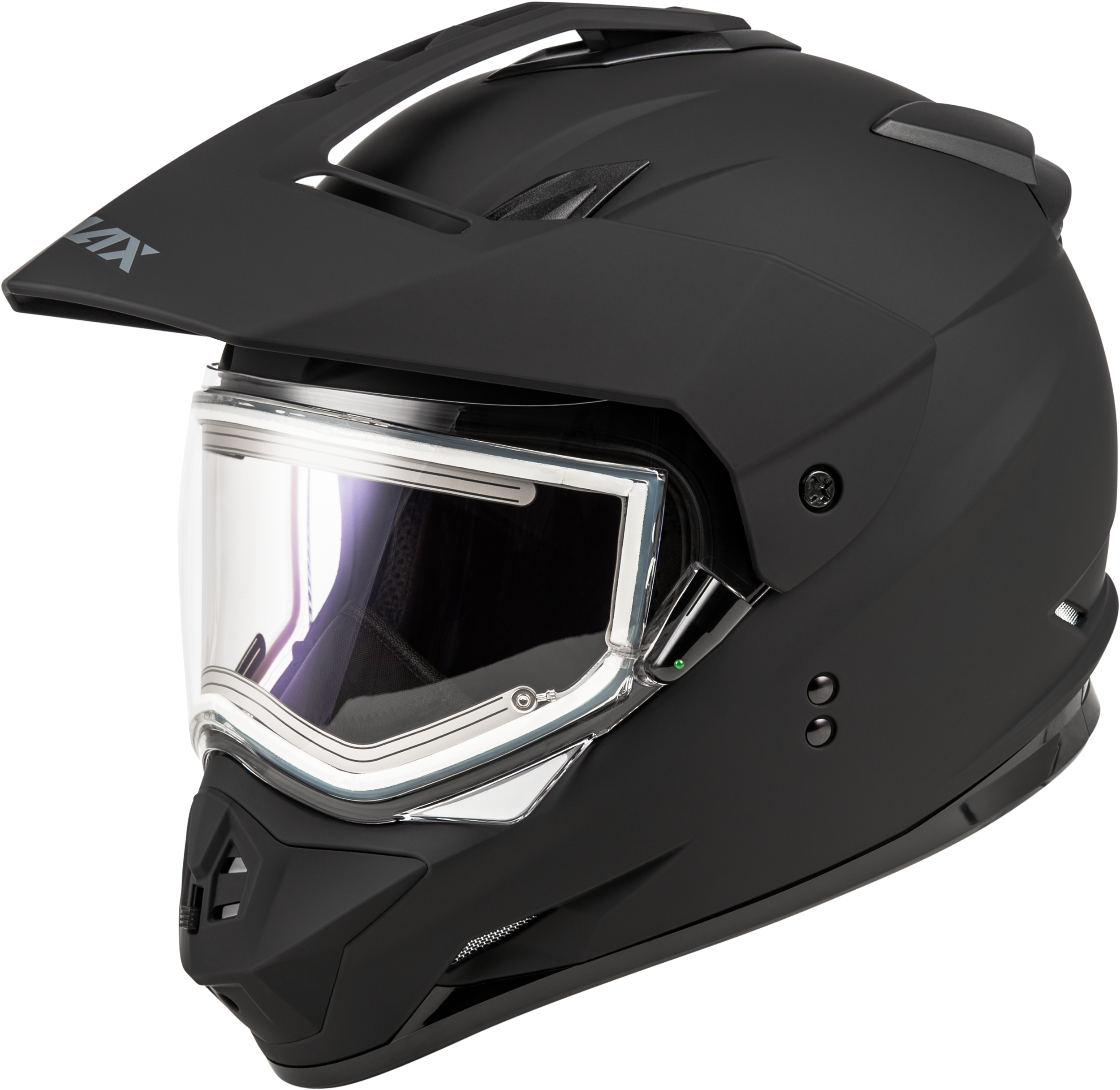 Gm 11s Snow Helmet W/ Elec Shield Matte Black Md