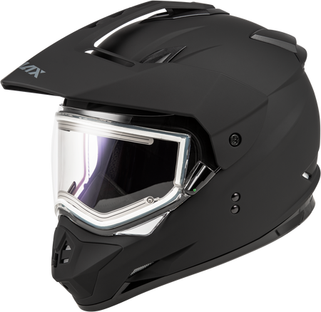 Gm 11s Snow Helmet W/ Elec Shield Matte Black Md