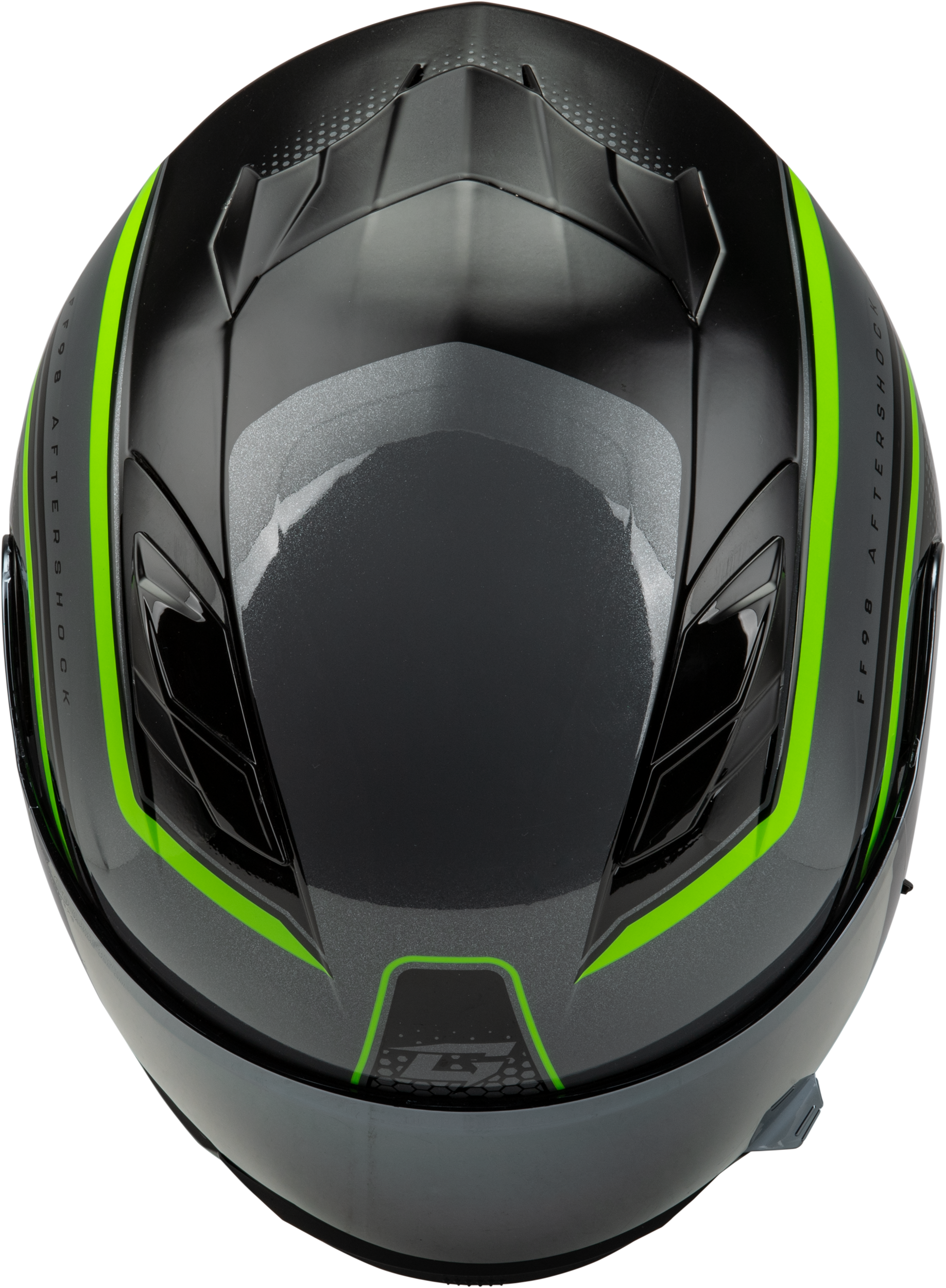 Ff 98 Aftershock Helmet Grey/Neon Green Xl
