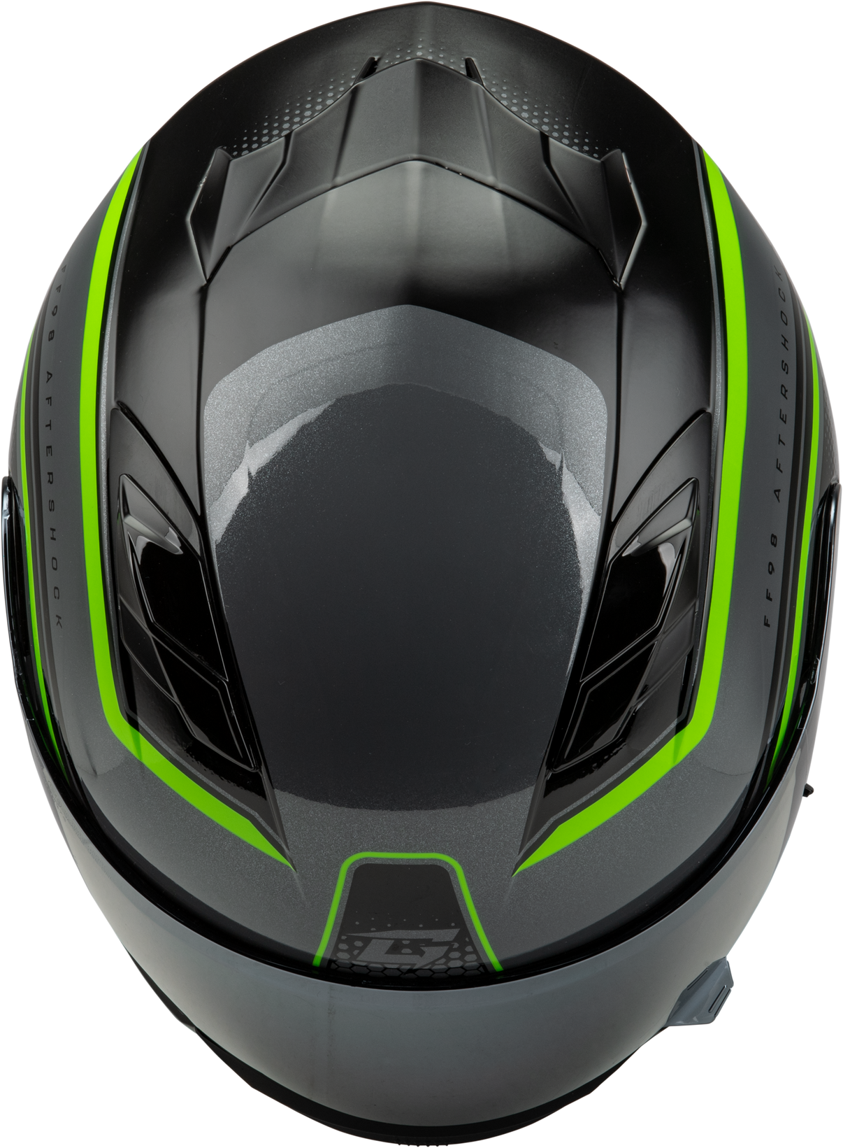 Ff 98 Aftershock Helmet Grey/Neon Green Md