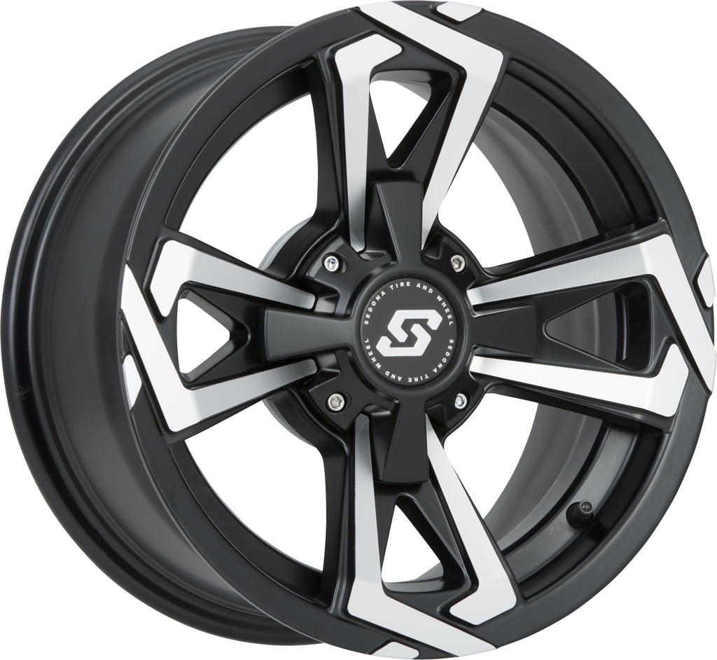 Riot Wheel 14x7 4/156 4+3 (+5mm) Blk/Machined