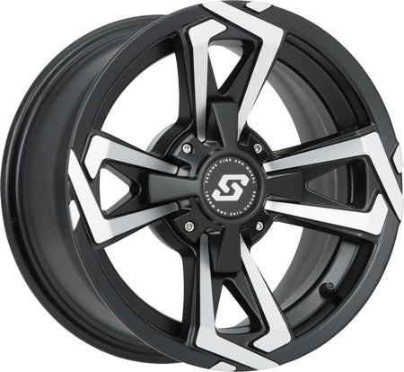 Riot Wheel 14x7 4/156 4+3 (+5mm) Blk/Machined