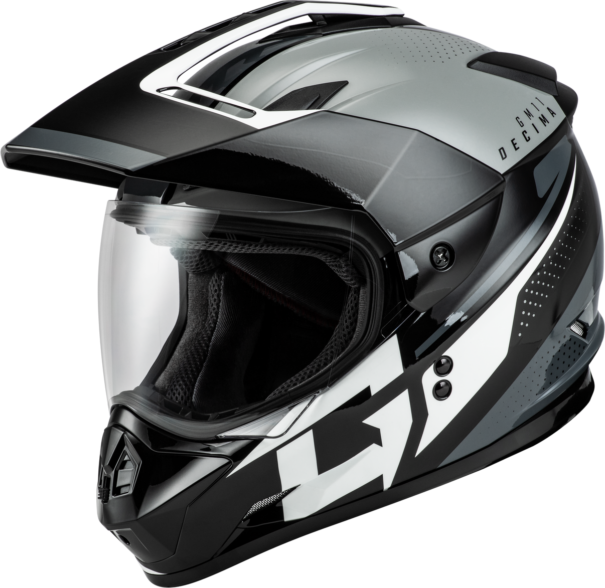 Gm 11 Decima Helmet Black/Grey/White Sm