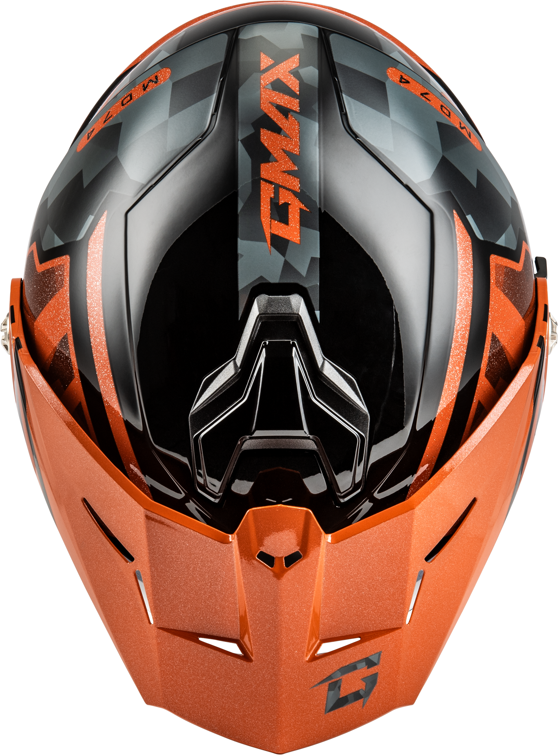 Md 74 Striker Modular Helmet W Smk Shield Blk/Gry/Or Mtlc 3x
