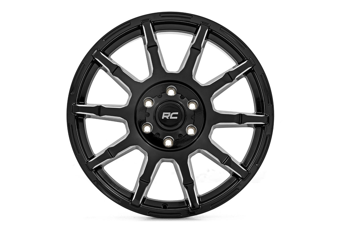 Rough Country 83 Series Wheel | One-Piece | Gloss Black | 20x9 | 8x6.5 | -12mm | 83200910